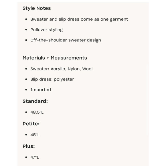 Anthropologie Mare Mare Sweater Slip Dress Cream Size XS - Picture 6 of 16